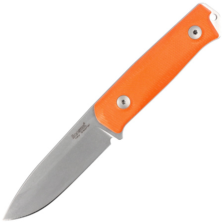 LionSteel Bushcraft Orange G10 knife, Stone Washed Sleipner by Molletta (B41 GOR)