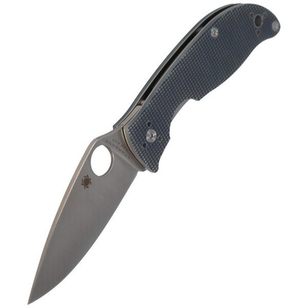 Spyderco Polestar G-10 Grey / BD1 Plain Folding Knife - C220GPGY