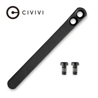 Civivi Black Titanium Clip, Titanium Screws (T001B)