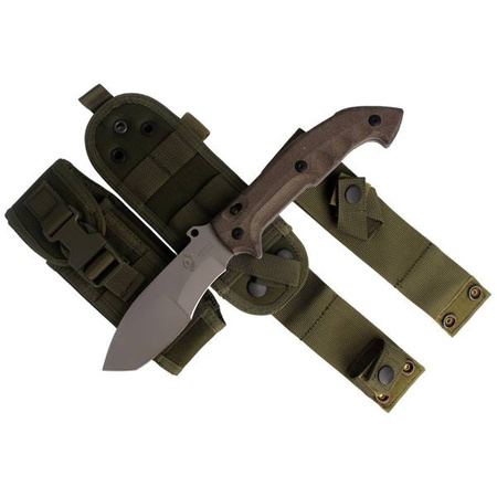 FOX Tracker Knife Mesquaki Micarta Green Folder 135mm (FX-500)