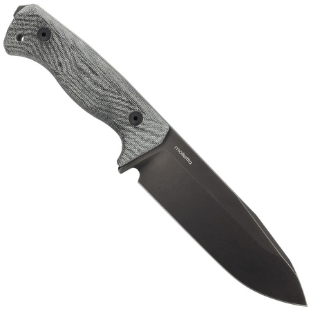 LionSteel T6B Black Canvas Micarta knife, Old Black CPM 3V by Molletta (T6B 3V CVB)