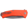 LionSteel KUR G10 Orange / Stone Washed Blade Folding Knife (KUR OR)