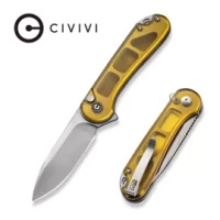 Civivi Button Lock Elementum II Folding Knife Polished Ultem, Satin Nitro-V (C18062P-7)