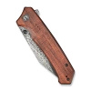 Civivi Tacticorix Guibourtia Wood Folding Knife, Damascus (C23055-DS1)
