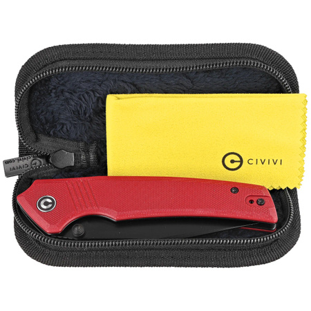 Civivi Tranquil Burgundy G10 Folding Knife, Black 14C28N (C23027-2)