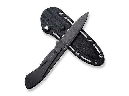 CIVIVI Varius Black G10, Black Stonewashed D2 knife by Allen Elishewitz (C22009D-1)