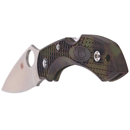 Spyderco Dragonfly 2 FRN Zome Green Plain Folding Knife (C28ZFPGR2)