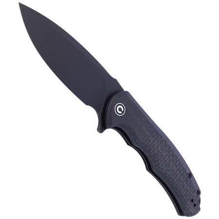 CIVIVI Praxis Black Coarse Micarta Knife, Black Stonewashed (C803G)