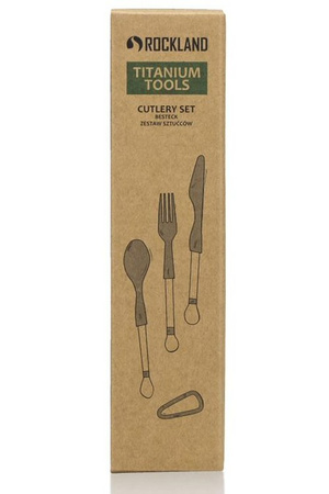 Rockland - Essentials - Titanium Folding Cutlery Set - Titanium Tools