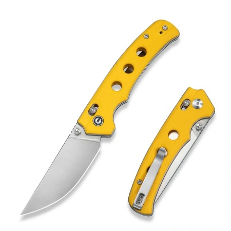Civivi Noctis Yellow G10 folding knife, Satin Nitro-V (C24020C-2)