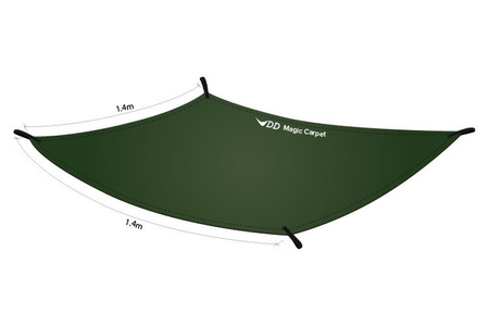 Mini camping sheet - Tarp DD Magic Carpet 1.4x1.4 - DD Hammocks - Olive