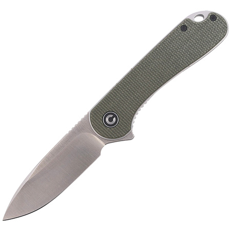 CIVIVI Elementum Flipper Knife Dark Green Micarta, Satin Finish (C907T)