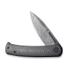 Civivi Caetus Twill Carbon Fiber, Black Hand Rubbed Damascus Folding Knife (C21025C-DS1)