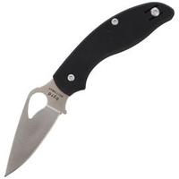 Spyderco Byrd Tern Slipit G-10 Black Plain Folding Knife (BY23GP)