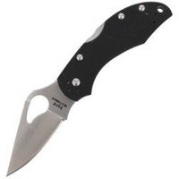 Spyderco Byrd Robin 2 G-10 Black Plain Folding Knife (BY10GP2)