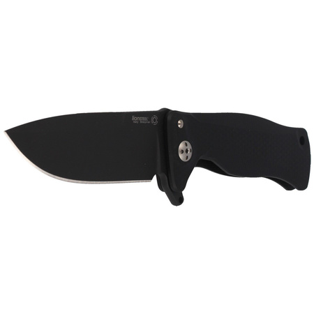 LionSteel SR Flipper Aluminum Black / Black Blade Folding Knife (SR11A BB)