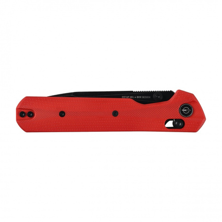 KNIVESPL - The First Sandvik 14C28N folding knife, red G10, black PVD coating