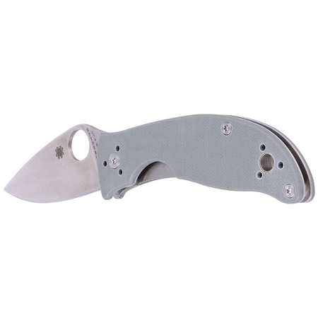 Spyderco Alcyone G-10 Grey, CTS-BD1N Plain Folding Knife (C222GPGY)