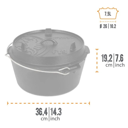 Petromax Cast Iron Spirit Oven FT9-T without feet