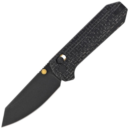 Civivi Yonder Black Burlap Micarta Folding Knife, Blackstonewashed 14C28N by Zac Whitmore (C23073B-2)