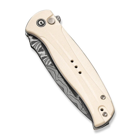 Civivi Incindie Ivory G10 Folding Knife, Damascus (C23053-DS1)