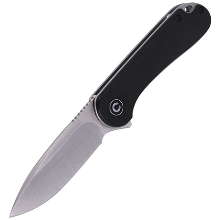 CIVIVI Elementum Flipper Knife Black Ebony Wood, Satin Finish (C907D)