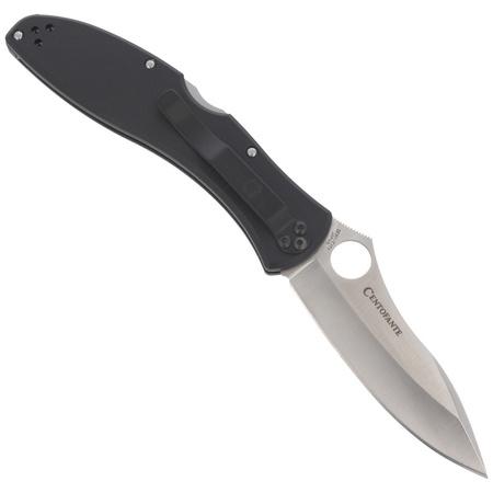 Spyderco Centofante 3 Black FRN Plain Folding Knife - C66PBK3