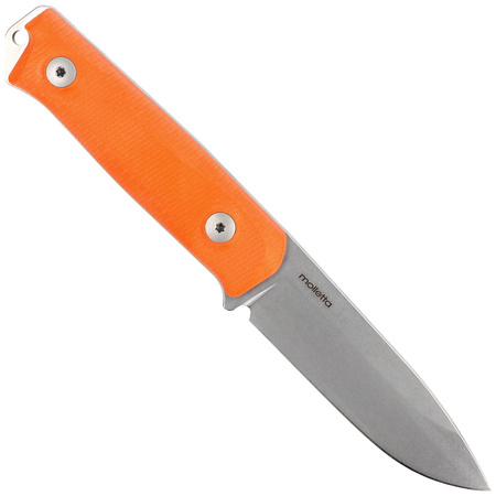 LionSteel Bushcraft Orange G10 knife, Stone Washed Sleipner by Molletta (B41 GOR)