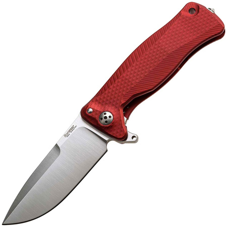 LionSteel SR11A Aluminum Red / Satin Blade Folding Knife (SR11A RS)