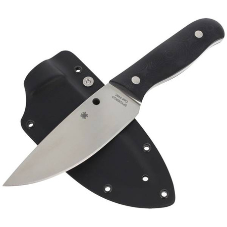 Spyderco Serrata Black G-10 Plain knife - FB32GP
