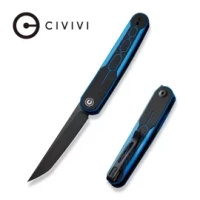 Civivi KwaiQ Blue/Black G10 Folding Knife, Black Stonewashed Nitro-V by Rafal Brzeski (C23015-3)