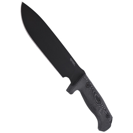 LionSteel Black Micarta Knife, Black Blade (M7 MB)