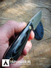 Brisa Necker 70 F knife - Black Micarta - Kydex scabbard