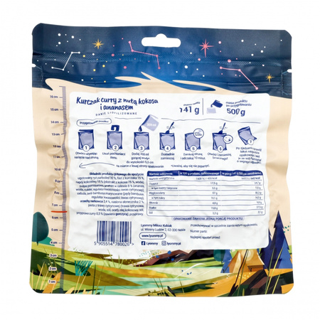 Lyommy - Freeze-dried food Chicken curry with a hint of coconut and pineapple 500 g