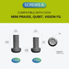 Civivi Gray Titanium Pocket Clip and Screw Set for WE, Civivi (T003C)