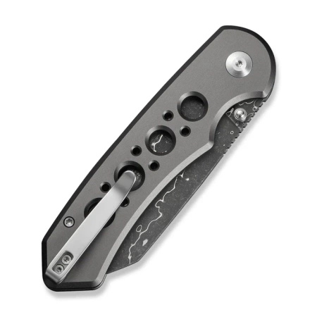 Civivi Pragma Prime Gray Aluminum Folding Knife, Damascus (C24067-DS1)