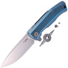 LionSteel Myto Folding Knife, Blue Titanium, Satin M390 by Molletta (MT01 BL)