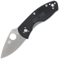 Spyderco Ambitious Black FRN Folding Knife, Plain (C148PBK)