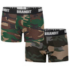 Brandit - Logo men's boxer shorts - two-pack - camouflage/dark camouflage