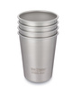 Set of 4 Klean Kanteen Pint Cup 295 ml Brushed Stainless steel mugs 4 pcs.