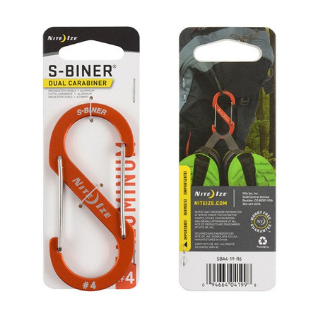 Nite Ize Carabiner - S-Biner Aluminum #4 - Orange