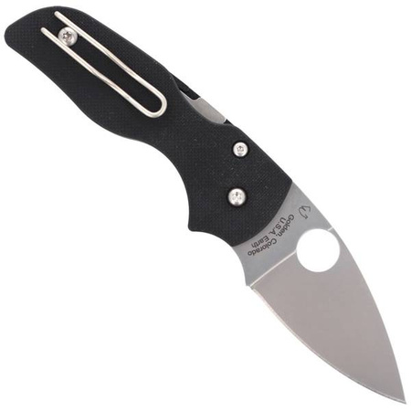 Spyderco Lil' Native G-10 Black Compression Lock Plain Folding Knife (C230GP)