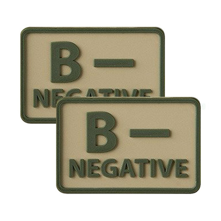 Helikon - PVC patch - Blood Group - B- NEG - Khaki - 2 pcs.