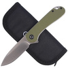 CIVIVI Elementum Flipper OD Green G10 knife, Satin Finish (C907E)