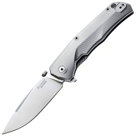 LionSteel T folding knife.R.E. Grey / Bronze Titanium, Stone Washed M390 by Molletta (TRE BR)