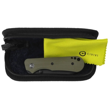 Civivi Crabby OD Green G10 Folding Knife, Black Stonewashed 14C28N by Ken Onion Jr. (C24055-1)