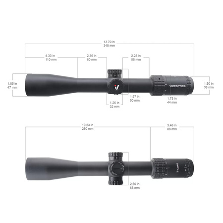 VictOptics - S4 3-12x40 SFP rifle scope - MDL - Black - OPSL31