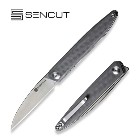 Sencut Jubil Gray G10 Folding Knife, Satin D2 (S20029-3)