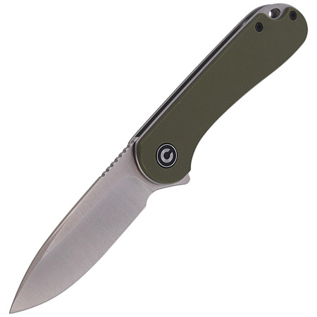 CIVIVI Elementum Flipper OD Green G10 knife, Satin Finish (C907E)