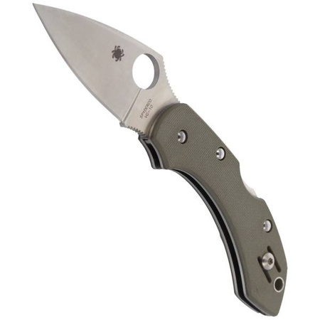 Spyderco Dragonfly G-10 Folige Green Plain Folding Knife - C28GPFG